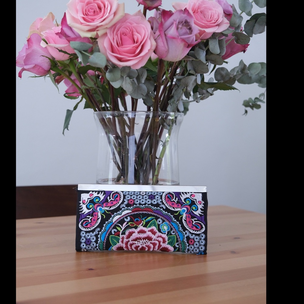 Floral and colorful clutch